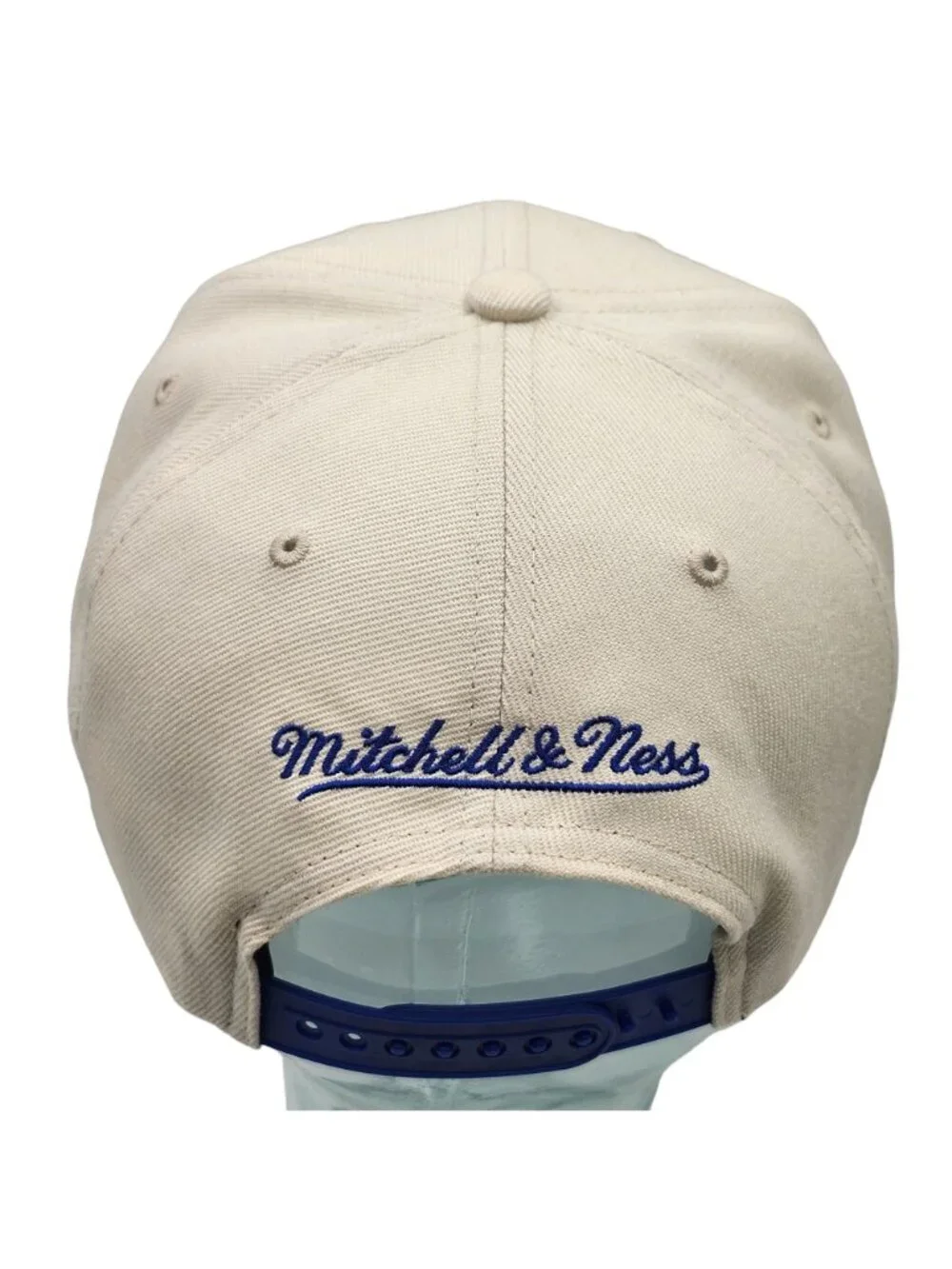 NFL Super Bowl XXVI 26 Mitchell And Ness Snapback Hat Cream Blue NWT